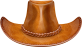 Cowboy leather hat
