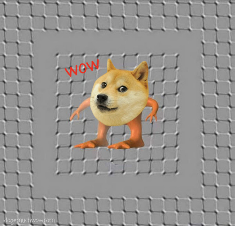 Doge man attak. Optical illusion of movement. Wow.