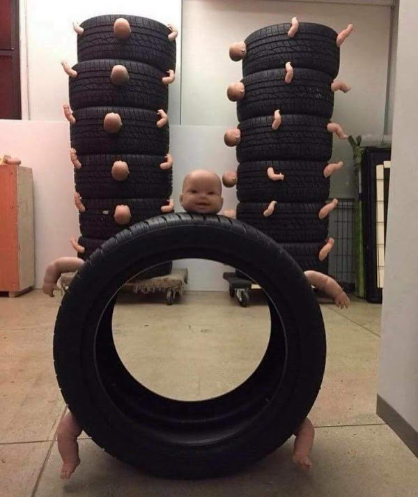 Tiresome baby monster tires. Cursed image 64903.