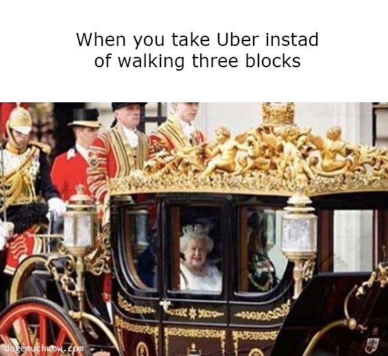 When you take Uber instead of walking three blocks: Queen Elizabeth II in her shiny Diamond Jubilee State Coach.