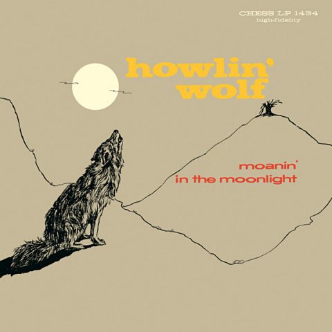 Album cover depicting a howling wolf moanin in the moonlight.