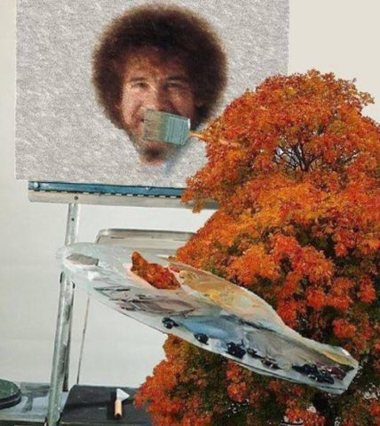 Little tree painting Bob Ross.