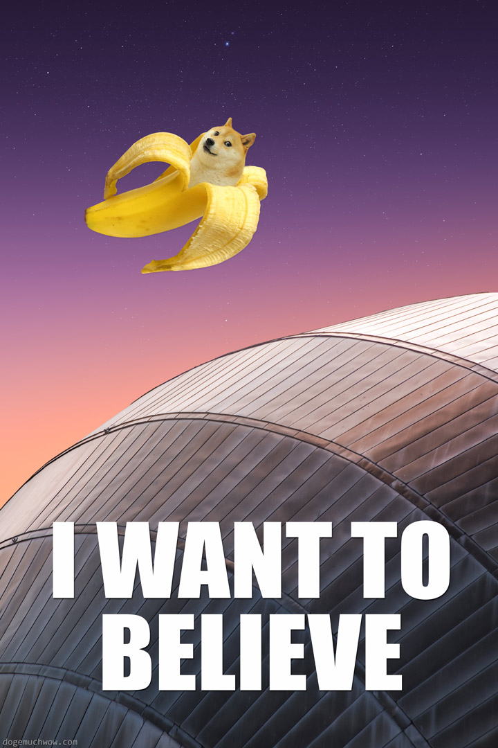 I Want To Believe Meme Posters 🛸 | Doge Much Wow