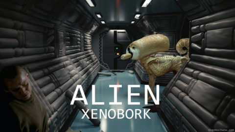 Yellow doge morphed alien hunting. Such alien doge. Ripley much scared. Wow.