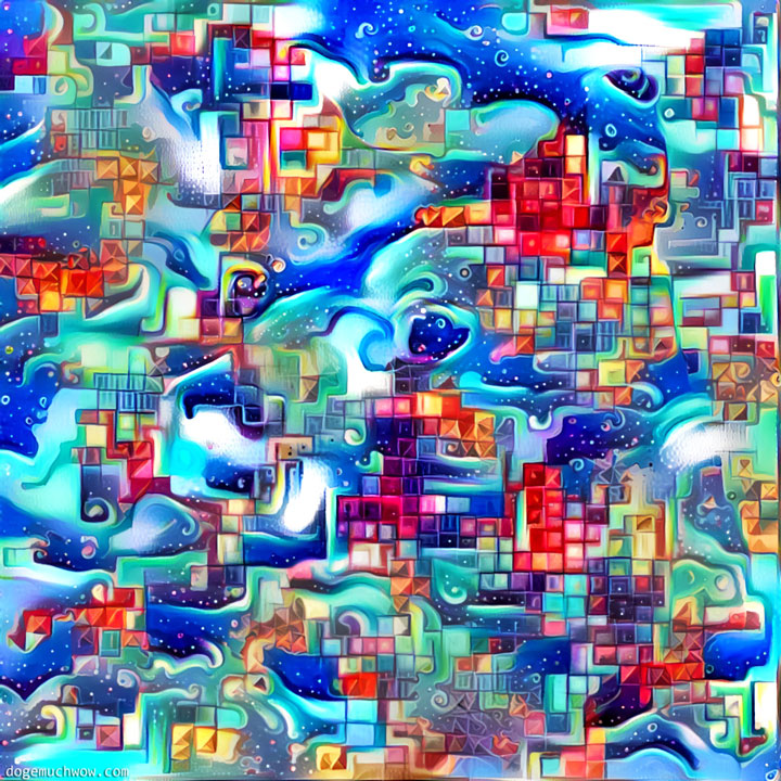 Doge hidden in tetris dream.