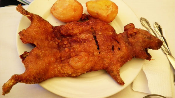 Cursed Food Image: Fried rat and potatoes.