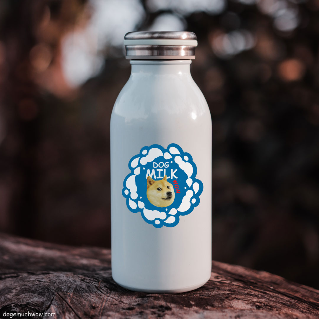 Dog Milk Campaign: Designer pocket dog milk bottle. Drink cool, be cool. Wow.