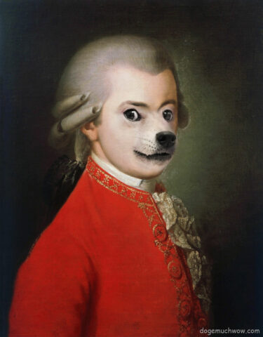 Portrait of Dogegang Amadeus Mozart. Wow.