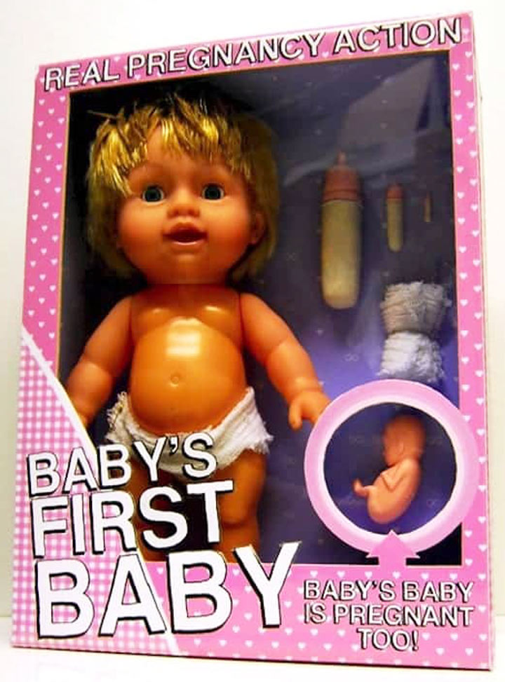 Cursed Toy Image: Baby's first baby. Baby's baby is pregnant too!