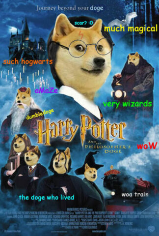 Harry Potter And The Philosopher's Doge movie poster. Much magical journey beyond your doge. Such hogwart's. Very wizards. Dumbledoge. Wow.