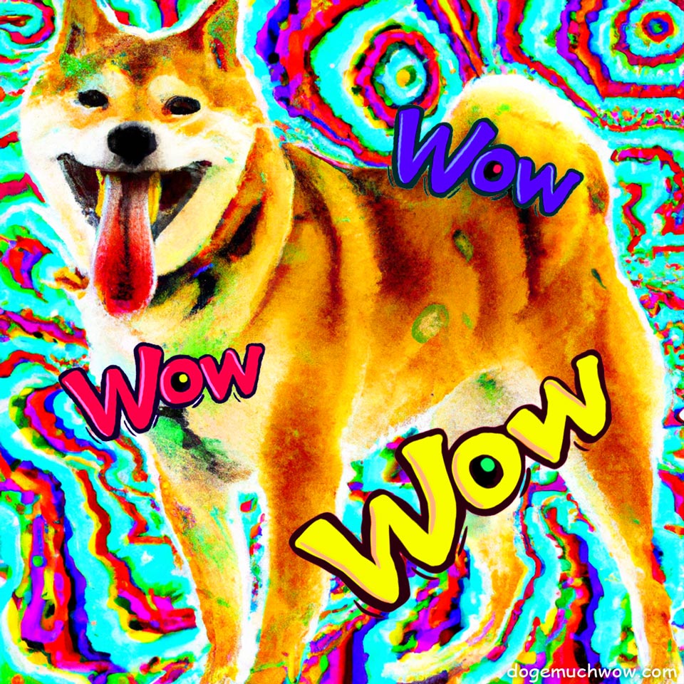 Shibe tripping on acid. Such colors. Much vibrant. Wow. Wow. Wow.