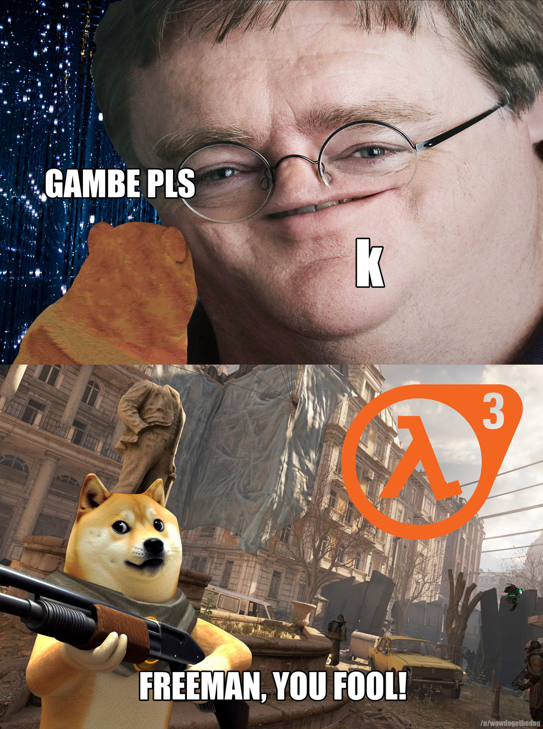 Cheems: Gambe PLS Gambe: k - Half Life 3 confirmed. Wow.