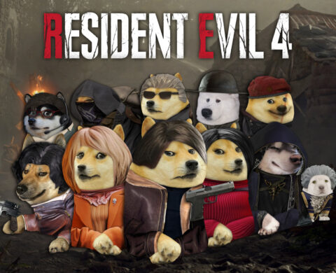 Dogelore version of Resident Evil 4 cast, depicting multiple characters as their doggo counterparts. Wow.