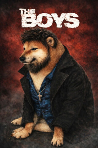 The Boys series movie poster with Cheems as Billy Butcher. Wow.