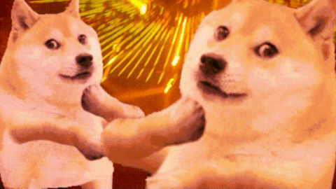 Two party doges dancing. Such moves. Wow.